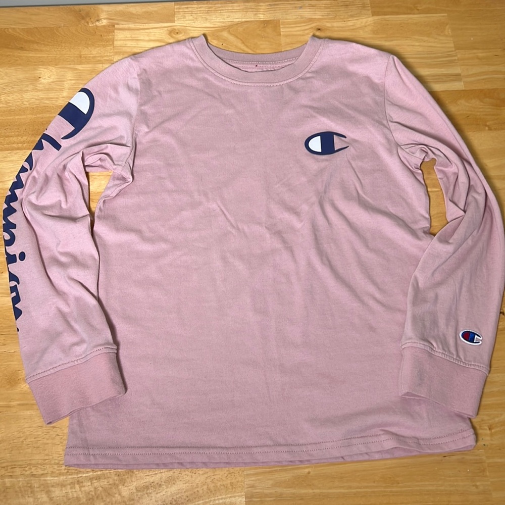 Champion long sleeve tee blush pink children’s M